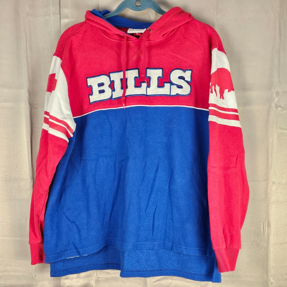 Mitchell & Ness Throwback Mens Buffalo Bill's Hoodie Large‎